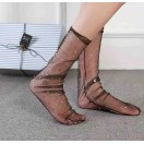 Siyah pullu kısa tül çorap