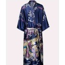 Desenli Saten Kimono Sabahlık - Zarif ve Rahat