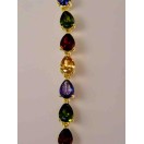 Kadın İnce Renkli Taşlı Altın Bilezik – Zarif ve Şık Tasarım