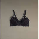 Siyah dantel balenli desteksiz toparlayıcı sütyen