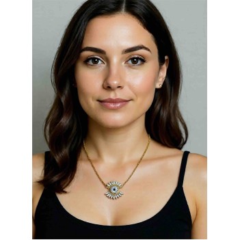 Işınlı Nazar Boncuğu Kolye - Koruyucu ve Şık