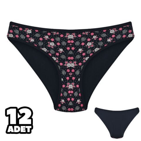 Dondeza 101-128 Desenli Bayan Bikini 12’li – Uygun Fiyatlı Kadın Külot