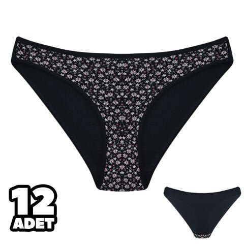 Dondeza 101-146 Desenli Bayan Bikini 12’li – Uygun Fiyatlı Kadın Külot