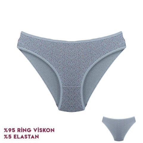 Dondeza 164-2 (M) Desenli Viscon Bayan Bikini 12’li – Uygun Fiyatlı Kadın Külot