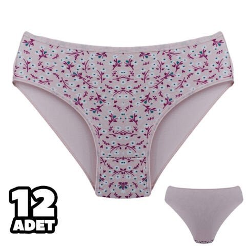 Dondeza 201-162 Desenli Bayan Ara Beden Külot 12’li – Uygun Fiyatlı Kadın Külot