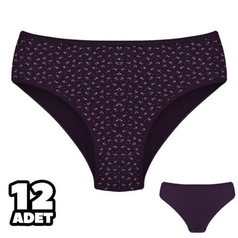Dondeza 201-166 Desenli Bayan Ara Beden Külot 12’li – Uygun Fiyatlı Kadın Külot
