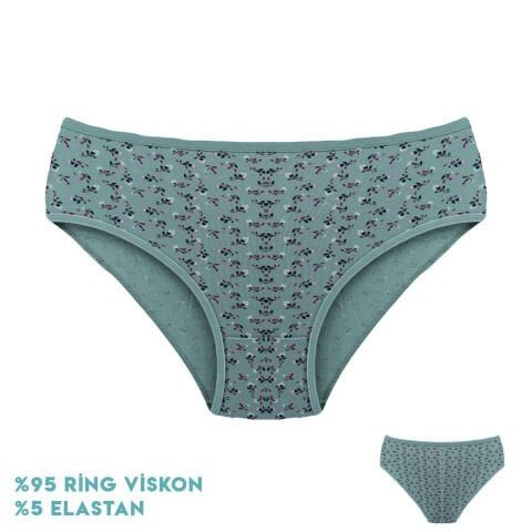 Dondeza 264-2 (L) Desenli Viscon Bayan Bikini 12’li – Uygun Fiyatlı Kadın Külot