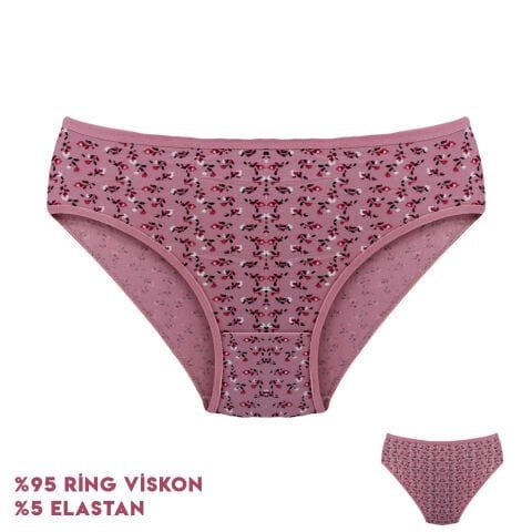 Dondeza 264-4 (L) Desenli Viscon Bayan Bikini 12’li – Uygun Fiyatlı Kadın Külot