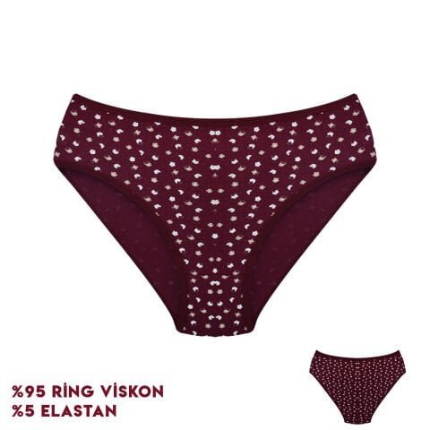 Dondeza 264-9 (L) Desenli Viscon Bayan Bikini 12’li – Uygun Fiyatlı Kadın Külot