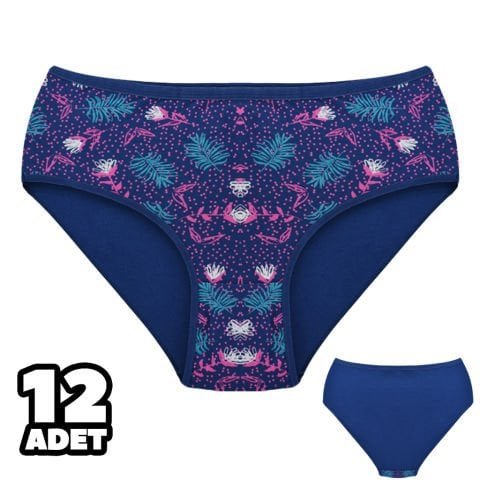 Dondeza 301-143 Desenli Bayan Bato 12’li – Uygun Fiyatlı Kadın Külot