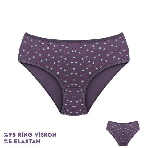 Dondeza 364-12 (XL) Desenli Viscon Bayan Bikini 12’li – Uygun Fiyatlı Kadın Külot