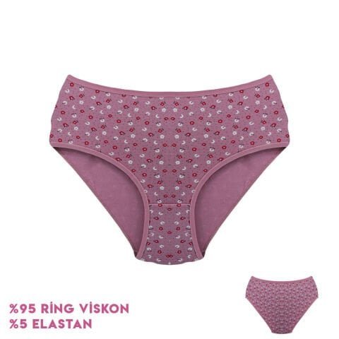 Dondeza 364-1 (XL) Desenli Viscon Bayan Bikini 12’li – Uygun Fiyatlı Kadın Külot