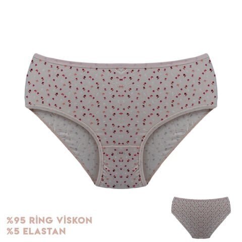 Dondeza 364-4 (XL) Desenli Viscon Bayan Bikini 12’li – Uygun Fiyatlı Kadın Külot