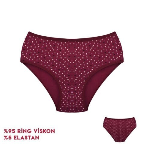 Dondeza 364-5 (XL) Desenli Viscon Bayan Bikini 12’li – Uygun Fiyatlı Kadın Külot