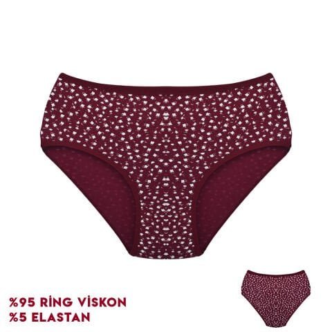Dondeza 364-6 (XL) Desenli Viscon Bayan Bikini 12’li – Uygun Fiyatlı Kadın Külot