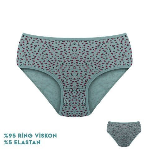 Dondeza 364-8 (XL) Desenli Viscon Bayan Bikini 12’li – Uygun Fiyatlı Kadın Külot