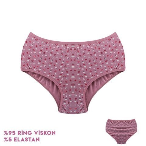 Dondeza 664-10 (XXL) Desenli Viscon Bayan Bikini 12’li – Uygun Fiyatlı Kadın Külot