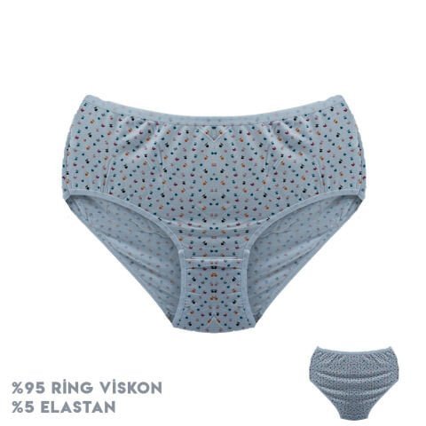 Dondeza 664-4 (XXL) Desenli Viscon Bayan Bikini 12’li – Uygun Fiyatlı Kadın Külot