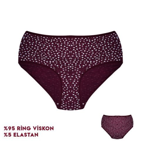 Dondeza 664-6 (XXL) Desenli Viscon Bayan Bikini 12’li – Uygun Fiyatlı Kadın Külot