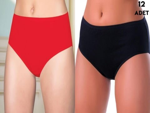 Berrak 2086 Renkli Ribana Bayan Bato 12’li – Uygun Fiyatlı Kadın Külot