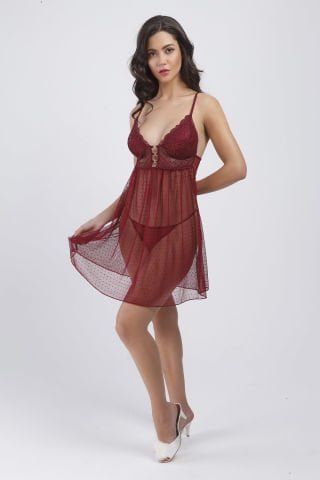 Büşra 700 Balensiz Desteksiz Sütyen Gecelik - Uygun fiyatlı fantazi ve gecelik