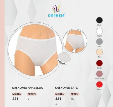 Dondeza 221 Kaşkorse Bayan Bato Külot 12’li – Uygun Fiyatlı Kadın Külot