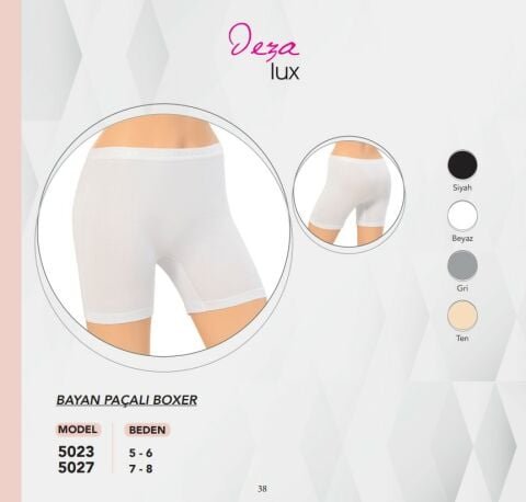 Dondeza 5023 Paçalı Bayan Boxer 6’lı Uygun Fiyatlı Dikişsiz Kadın Boxer
