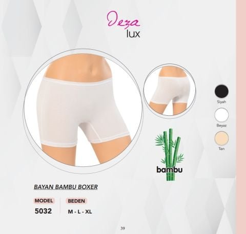 Dondeza 5032 Bambu Bayan Boxer 12’li Uygun Fiyatlı Dikişsiz Kadın Boxer
