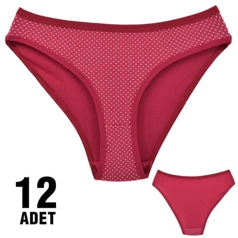 Dondeza 101-15 Desenli Bayan Bikini 12’li – Uygun Fiyatlı Kadın Külot