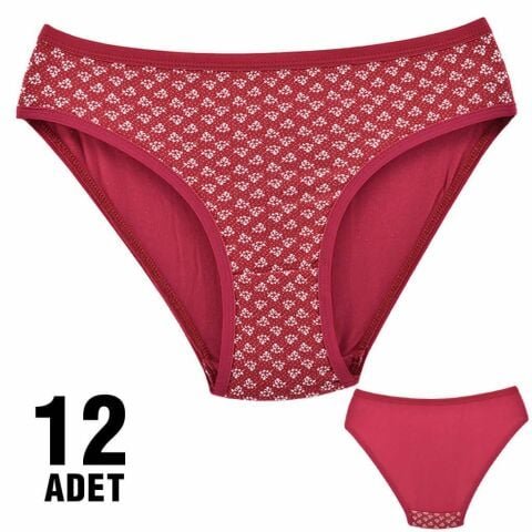 Dondeza 101-17 Desenli Bayan Bikini 12’li – Uygun Fiyatlı Kadın Külot