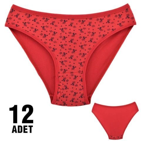 Dondeza 101-36 Desenli Bayan Bikini 12’li – Uygun Fiyatlı Kadın Külot
