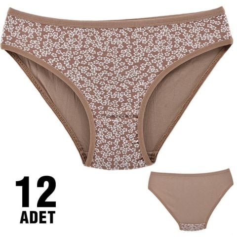 Dondeza 101-51 Desenli Bayan Bikini 12’li – Uygun Fiyatlı Kadın Külot