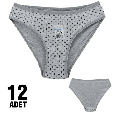 Dondeza 101-91 Desenli Bayan Bikini 12’li – Uygun Fiyatlı Kadın Külot