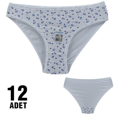 Dondeza 101-98 Desenli Bayan Bikini 12’li – Uygun Fiyatlı Kadın Külot