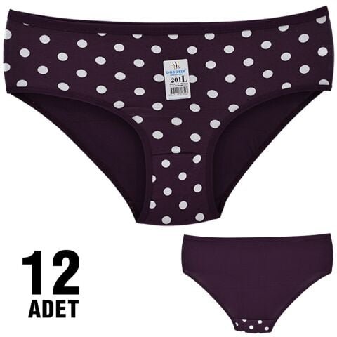 Dondeza 201-102 Desenli Bayan Ara Beden Külot 12’li – Uygun Fiyatlı Kadın Külot
