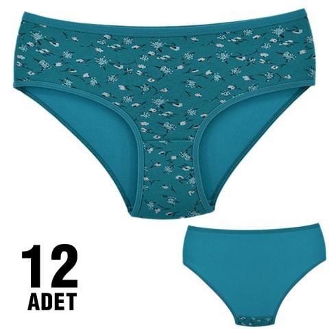 Dondeza 201-60 Desenli Bayan Ara Beden Külot 12’li – Uygun Fiyatlı Kadın Külot