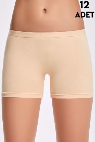 İlke 422 Bayan Boxer Şort 12’li Uygun Fiyatlı Dikişsiz Kadın Boxer