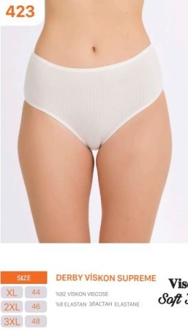 İlke 423 Derby Viskon Biyeli Bayan Bato 12’li (XL-2XL-3XL) – Uygun Fiyatlı Kadın Külot