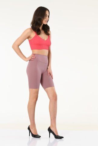 Vogsing 366 Gül Kurusu Fitilli Dalgıç Yüksek Bel Bayan Şort Uygun Fiyatlı Dikişsiz Kadın Boxer