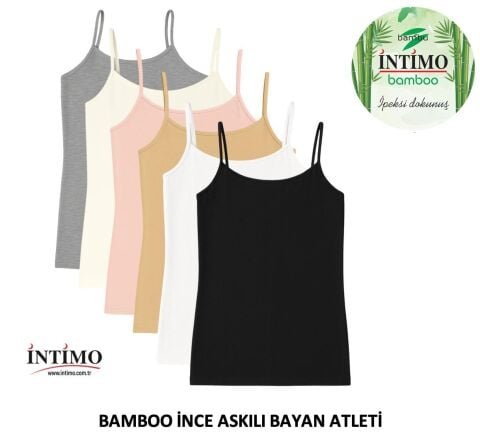 İntimo 2009 İp Askılı Bambu Bayan Atlet 6’lı – Uygun Fiyatlı Atlet