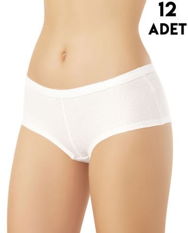 Kota 5030 (M-L-XL-2XL) Parçalı Raporlu Ribana Bayan Külot 12’li – Uygun Fiyatlı Kadın Külot