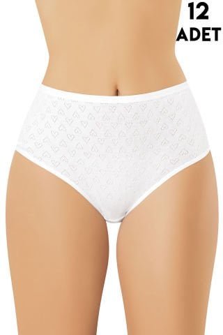 Kota 5032 (L-XL-2XL-3XL) Transferli Ribana Bayan Külot 12’li – Uygun Fiyatlı Kadın Külot