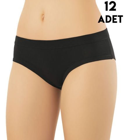 Kota 5105 Geniş Biye Detaylı Modal Bayan Bikini (M-L-XL) 12’li – Uygun Fiyatlı Kadın Külot