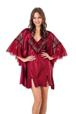 Moongirl 604 Bayan Saten Kısa İkili Takım – Uygun fiyatlı fantazi ve gecelik