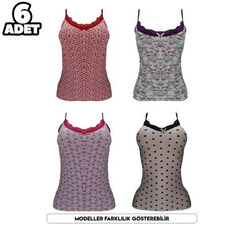 Polkan Empirme Desenli Bayan İp Askılı Atlet 6’lı – Uygun Fiyatlı Atlet