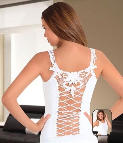 Polkan 2215 Modelli Güpürlü Bayan Atlet – Uygun Fiyatlı Atlet