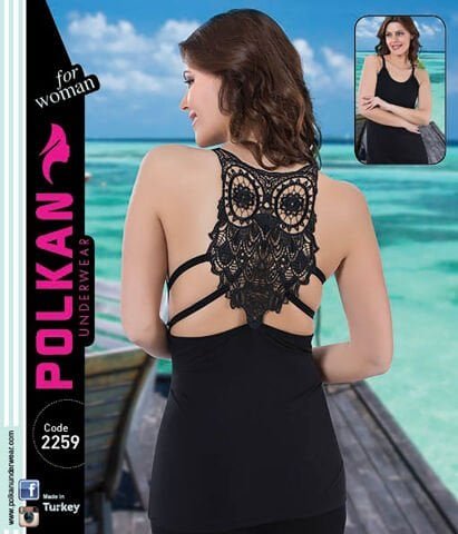 Polkan 2259 Güpürlü Bayan Atlet – Uygun Fiyatlı Atlet