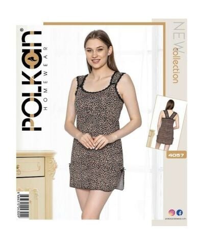 Polkan 4057 Bayan Leopar Gecelik – Uygun fiyatlı fantazi ve gecelik