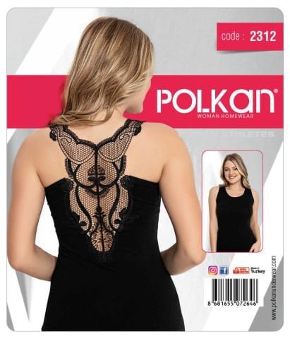 Polkan 2312 Güpürlü Bayan Atlet – Uygun Fiyatlı Atlet