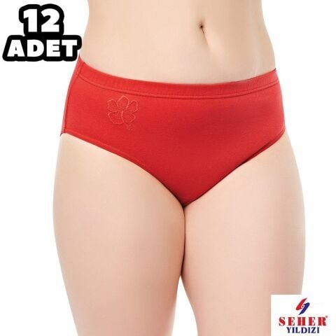 Seher 0025 Düz Renk İşli Bayan Kom 12’li – Uygun Fiyatlı Kadın Külot